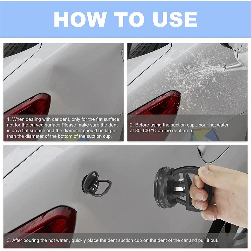 Car Dent Puller Suction Cup 2-Sizes Car Dent Remover Repair Cars Door Body Suction Cup Kit for Auto Large Dents & Small Dents