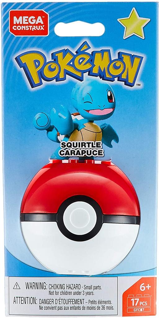 Mega Construx Pokemon Monster Ball Squirtle Block 17 деталей GFC87