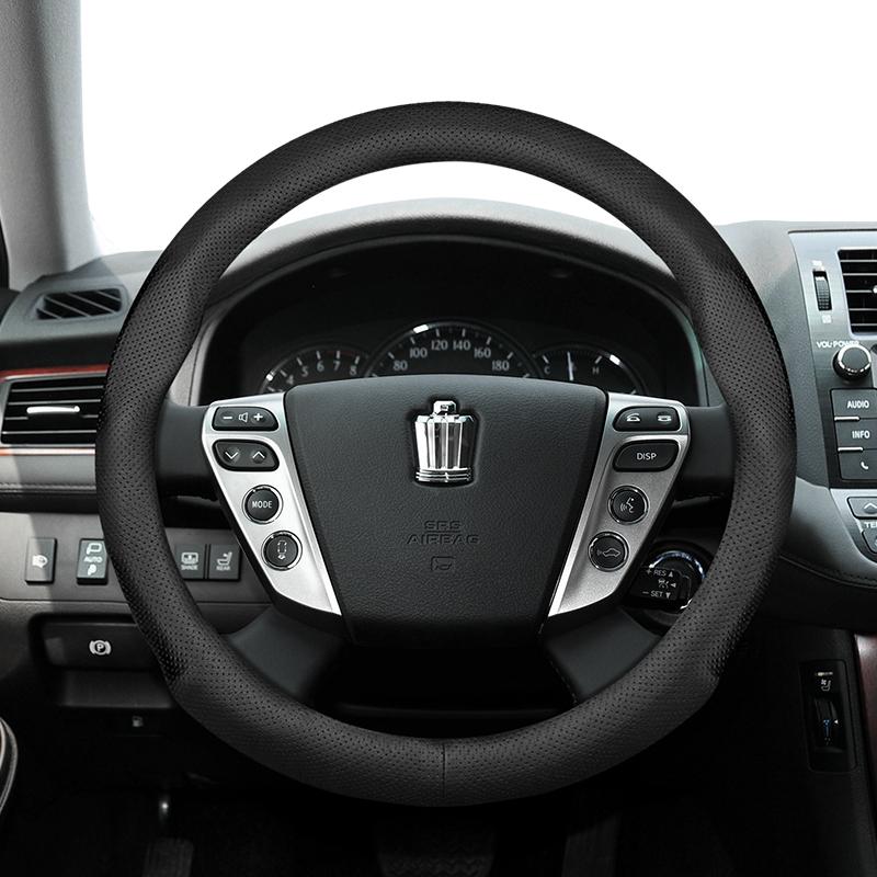 Suitable for Toyota Crown Ultra-Thin Breathable Leather Steering Wheel Cover Suitable for Royal Saloon Athlete Majesta Hybrid Crossover Sport