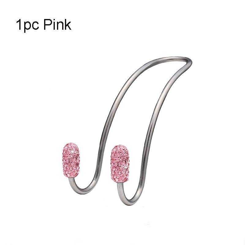 Multi-functional Metal Car Seat Headrest Hanger Bag Bling Diamond Crystal Seat Hook Holder for Bag Purse Cloth Grocery Storage