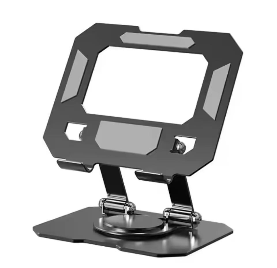 Ergonomic 360° Rotating Laptop Stand Notebook Adjustable Height Portable Aluminum Riser Cooling Foldable Computer Laptop Holder чёрный