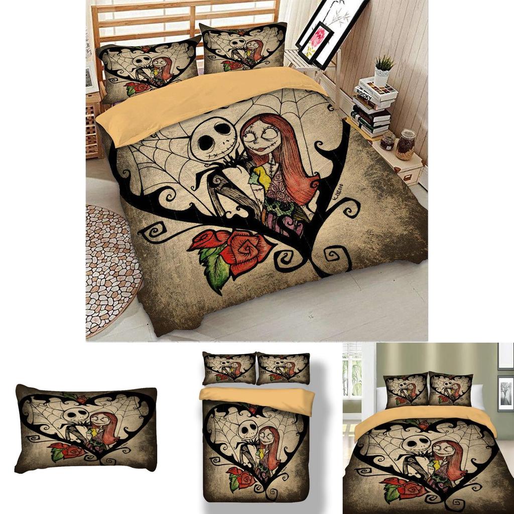 Exquisite Nightmare Before Christmas Duvet Cover And Pillow Cases Quilt Cover Bedding Set For A Timeless Appeal