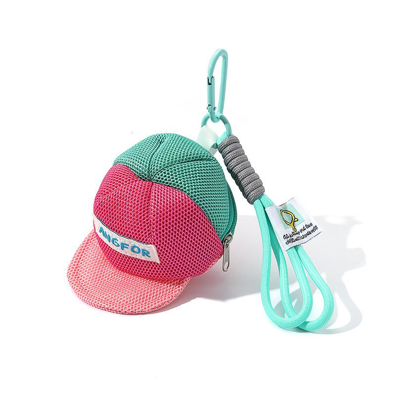 

Dopamine-Colored Net Bag Travel Storage Bag Sun Hat Loose Change Coin Bag Earphone Bag Keychain