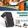 Custodia in Pelle con Cordino Lungo per Samsung Galaxy S25 Edge S24 FE S23 Plus S22 Ultra S21 S20 S10 Note 20 Portafoglio con Zip Copri Telefono per Carte