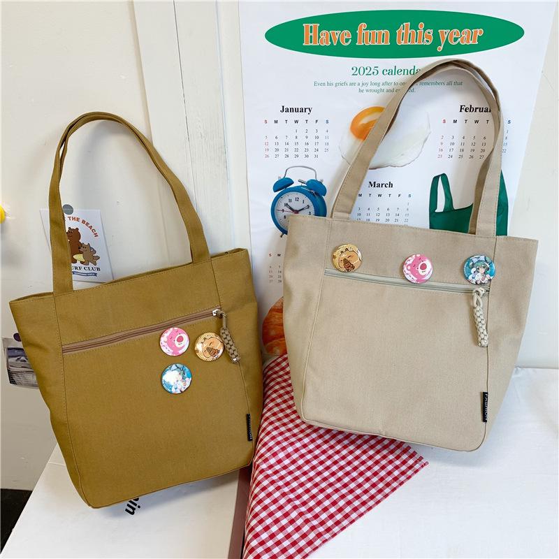 Canvas bag women's 2025 summer new bag shoulder bag handbag premium tote bag student
