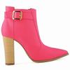 Women Ankle Boots  Winter Autumn Fashion Pointed Toe 11cm Thick High Heels Lady Shoes Heeled Sexy Nightclub Red Short Boots