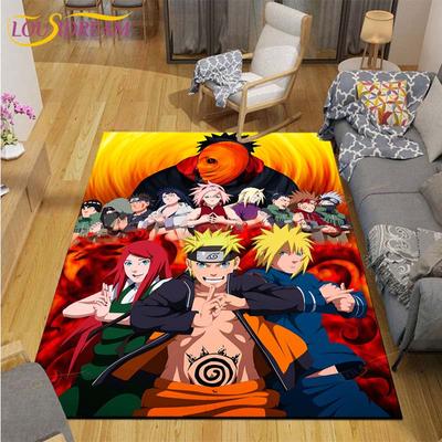 Anime-Matten-Teppich, Naruto-Teppiche für Wohnzimmer, weiche Bodenmatte, Teppiche für Schlafzimmer, Türmatte, rutschfeste Teppiche, Badematte