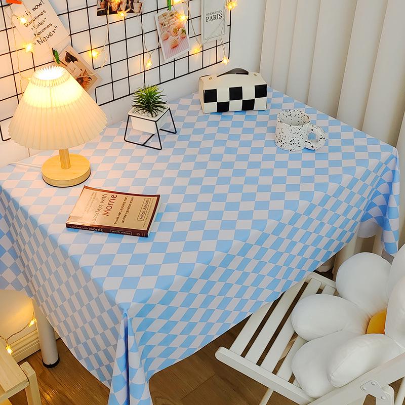 Mantel de PVC Impermeable y a Prueba de Aceite Estilo Nórdico - Rectangular, Diseño Artístico, Fácil de Limpiar, Mantel para Mesa de Comedor/Café
