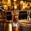 Copa de Vino de Vidrio, Copa de Arte del Cuerpo Humano, Transparente de Fondo Grueso Cristalina para Fiesta Whiskey Vodka Cerveza Y Botella Única