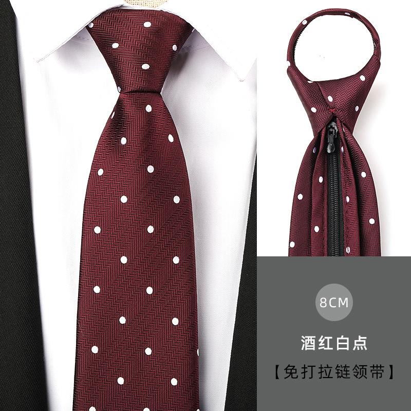 Tie Men'S Dress Business Handsome Blue Strip Zipper Professional Wedding Groom Korean Version Zipper Hand Tie
