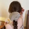Sweet Cool Girl Silver Bandana Ruffle Scrunchie, High-Elasticity Ponytail Hair Tie, Hair-Friendly Durable Hair Accessory