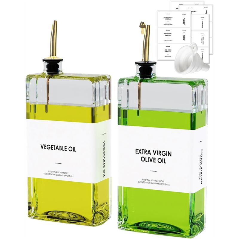 B97A-Olive Oil Dispenser For Kitchen Soy Sauce Dispenser Oil And Vinegar Dispenser Set With Pour Spout Glass Oil Dispenser