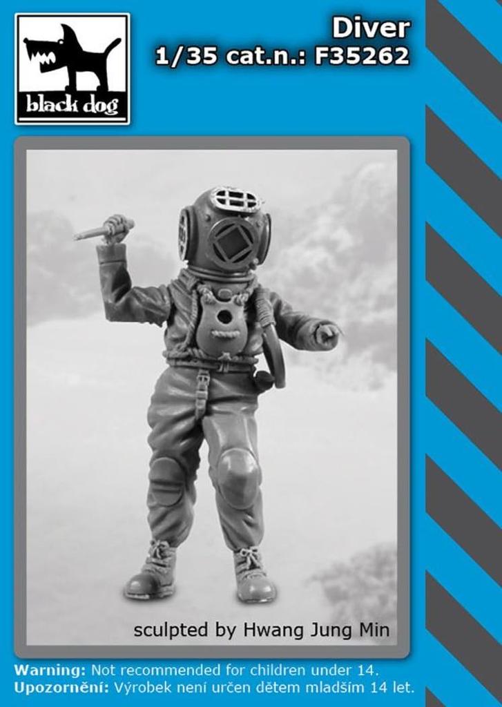 Black Dog Diver Resin Kit HAUF35262 1/35 (person)