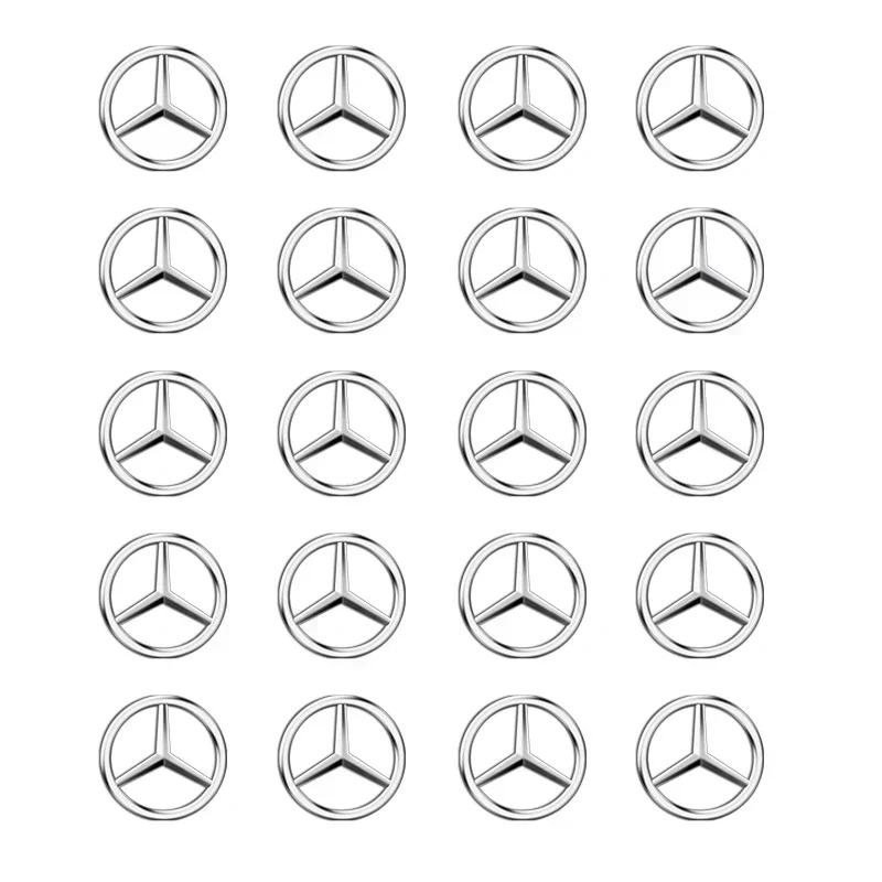 13mm Car Key Emblem Stickers Accessories For Mercedes Benz AMG E S C A B Class GLE GLS CLS GLC CLA GLA GLK GLB W205 W221 W177