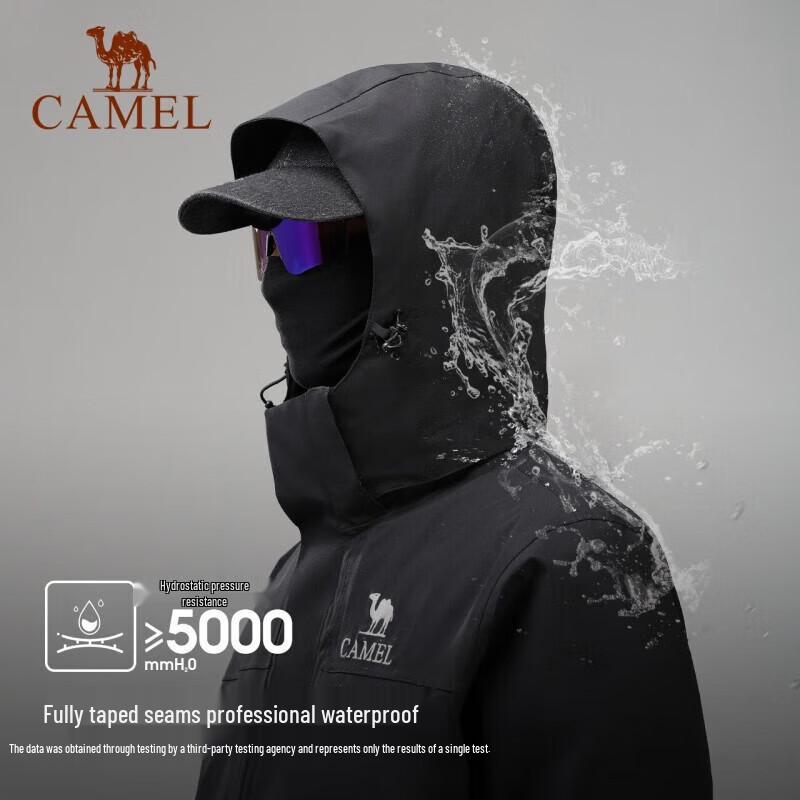 CAMEL Men's 3-in-1 Down-Lined Jacket