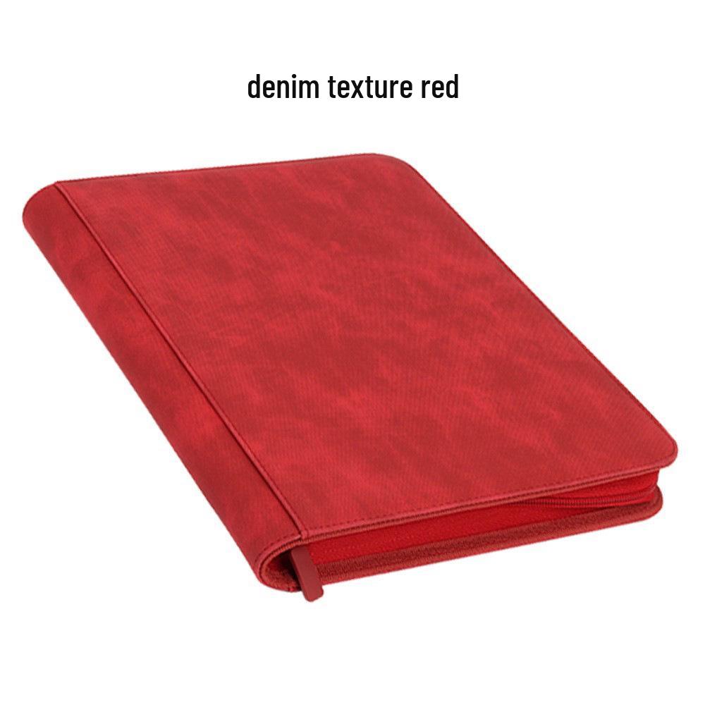 PU Leather Zipper 9-Grid Anime Card Storage Album with 360 Slots for Tabletop Game Cards