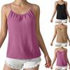 Women Sleeveless Camisole Casual Loose Fit Linen Tank Tops