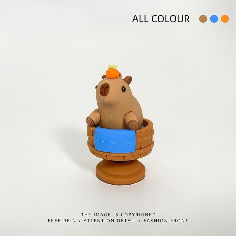 Capybara Decor - Creative Spring Shaking Head Dashboard and Desktop Figurine, Car Interior Ornament