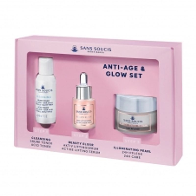 Sansu City Illuminating Pearl 24-Hour Nourishing Cream 50ml + Active Lifting Serum 15ml + AHA BHA Cleansing Toner 50ml