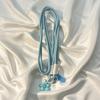 Cute Flower Pendant Phone Lanyard Soft Durable Nylon Detachable Buckle For Commute School Use