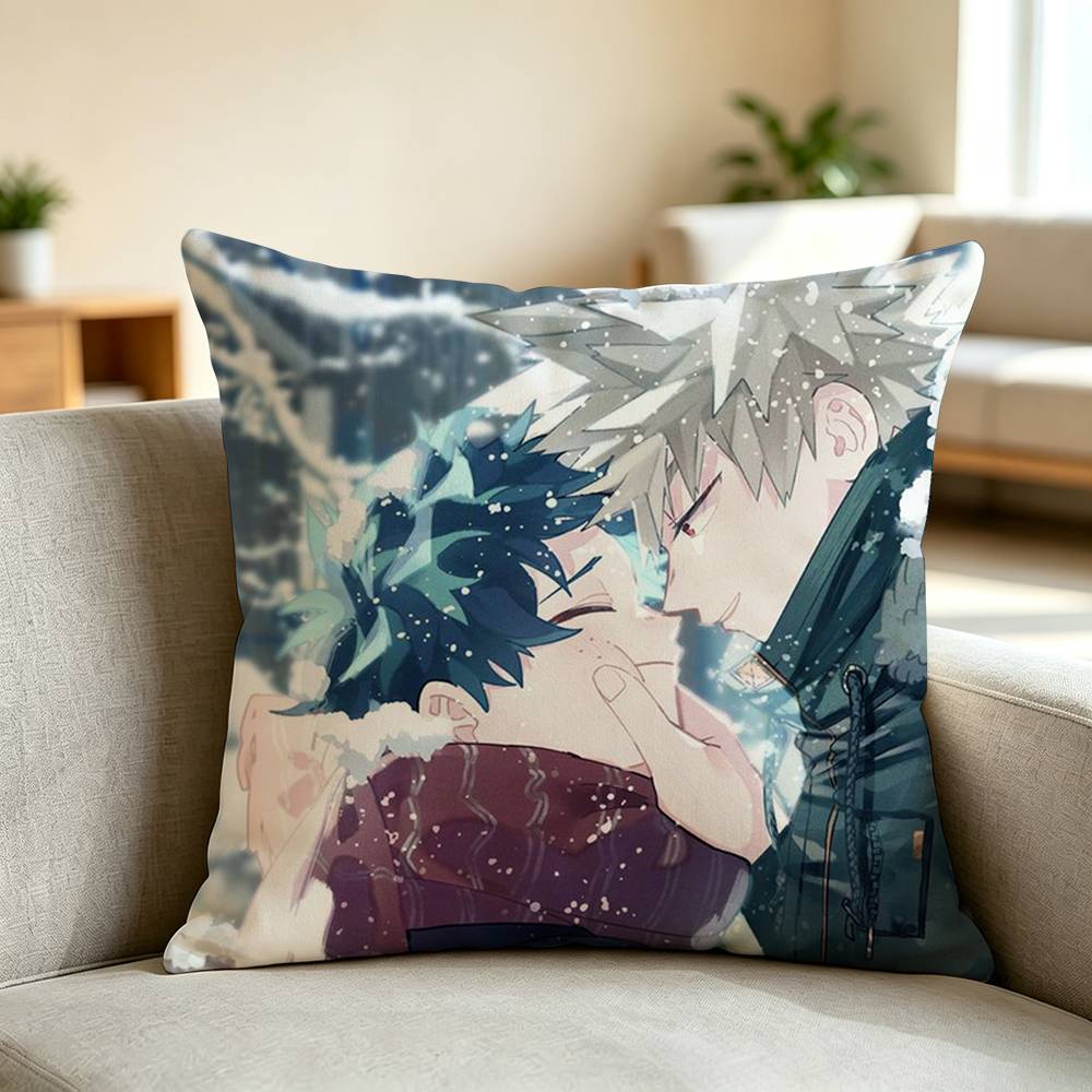 A-Anime B-BakuDeku Fanart Quadrata Federa Stampata su Entrambi i Lati Federa per Cuscino da Camera da Letto Comodino Copricuscino per Divano
