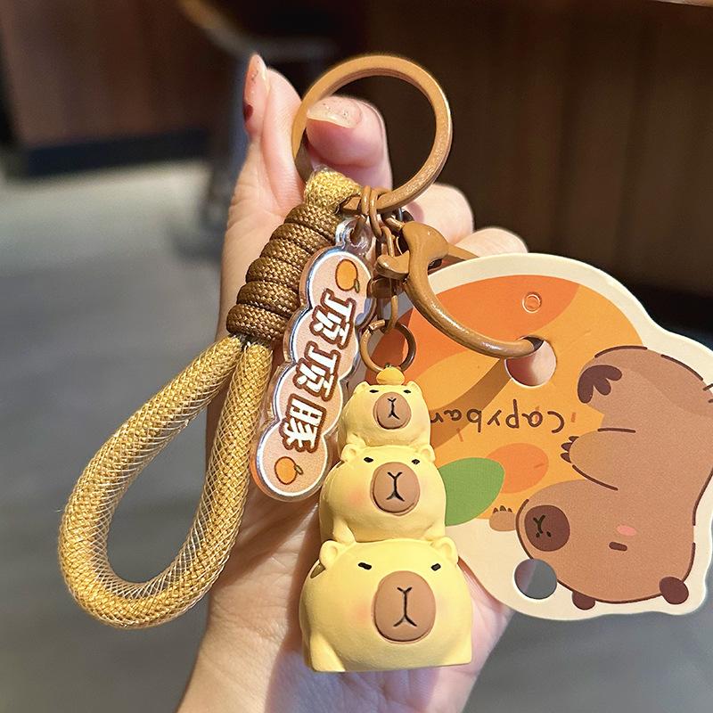 Keychain Cute Little Capybara Bag Pendant Women'S Fashion Car Key Chain Pendant