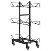 VEVOR Water Jug Holder, 3 Tiers Double Rows 11 L and 19 L Water Bottle Holder for 6 Bottles, Heavy Duty Jug Rack Organizer with Casters and Handles