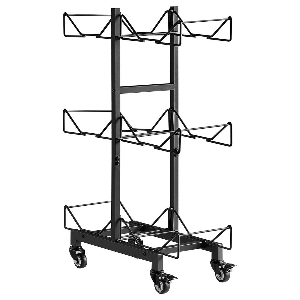 VEVOR Water Jug Holder, 3 Tiers Double Rows 11 L and 19 L Water Bottle Holder for 6 Bottles, Heavy Duty Jug Rack Organizer with Casters and Handles