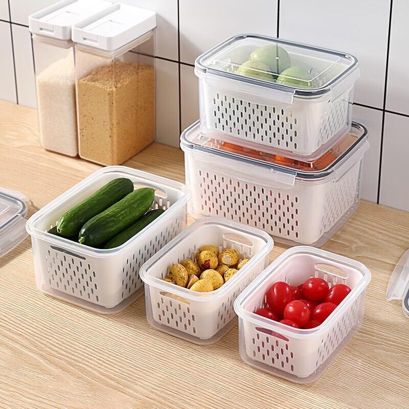 Three-piece Draining Food Storage Container Set