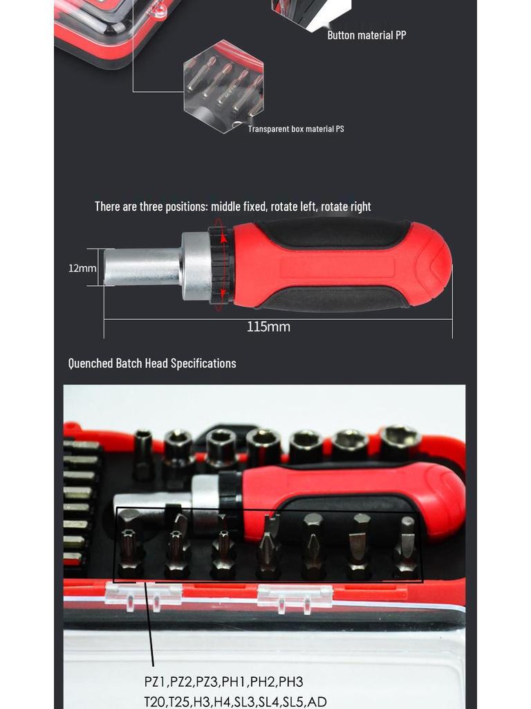 Multifunctional Ratchet Wrench & Socket Repair Tool Set