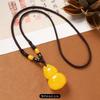 Amber Beeswax Necklace Chicken Oil Yellow No Matter Brand Pixiu Pendant Retro Women's Long Sweater Chain Men's Accessories