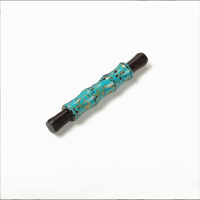 High-Grade Chinese Purple Sandalwood Turquoise Calligraphy Brush Set - Four Treasures of the Study Gift Box.