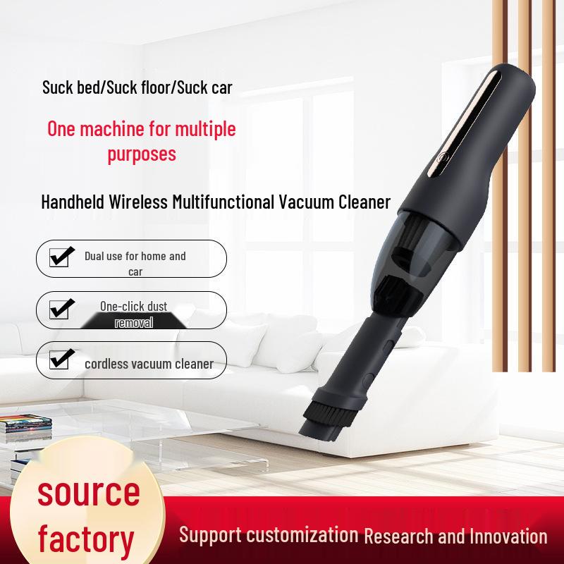 

Cordless Handheld Stick Vacuum Cleaner - Powerful Suction, Wet & Dry, Rechargeable for Home & Car Use