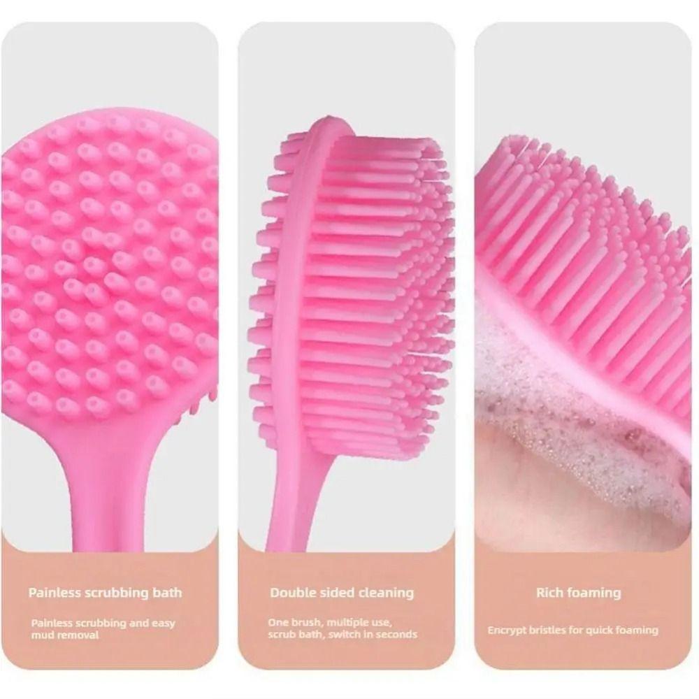 with Hanging Hole Bath Soft Back Brush Anti-Slip Skin Massager Brushes Cleaning Applicator  Lazy