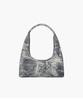 Margesherwood Hobo Shoulder_Light Gray Printed Suede