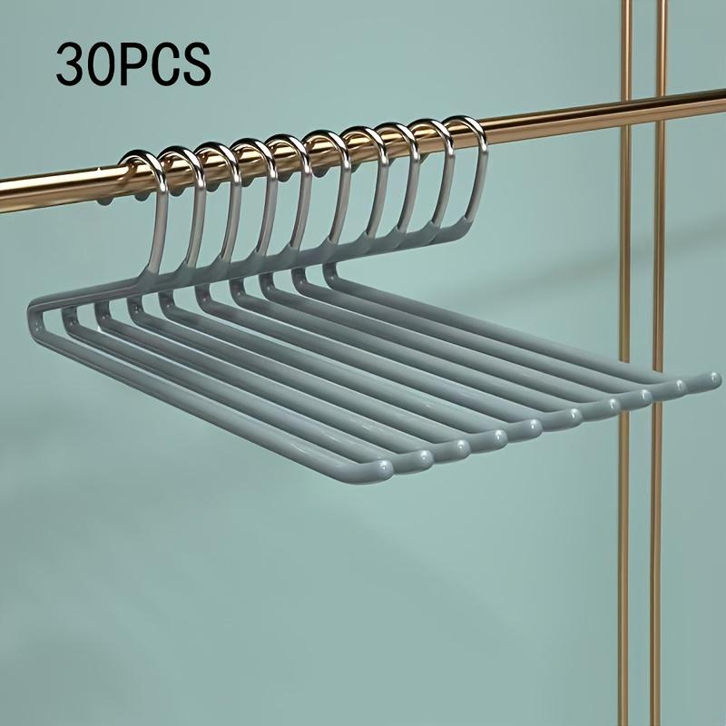30pcs Heavy-Duty Z-Shaped Pants Hanger Durable Metal Multi-Function Wardrobe Clothing Organizer Trousers Shirts Clothes Hangers