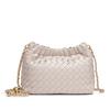 Hand-Woven Cloud Bag, Simple Metal Chain Shoulder Bag, Fashionable Niche Design, Exquisite Oblique Span Women'S Bag