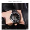 Carnival Marke 3D Gewölbtes Zifferblatt Luxus Automatikuhr für Mann Leder Wochentag Datum MIYOTA Mechanische Uhr Sport-Armbanduhr Männlich
