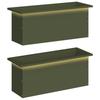Garden Planter with LED 2 Pcs Olive Green 30 X 80 X 30 Cm