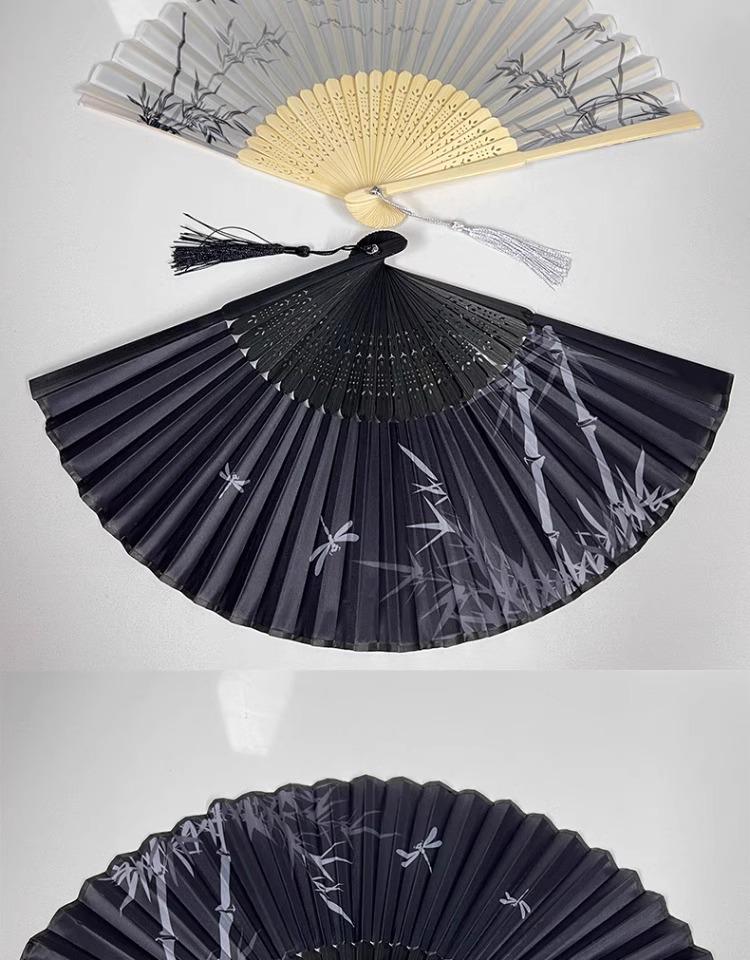 Traditional Chinese Folding Fan for Hanfu, Qipao, and Dance - Portable Summer Accessory for Women and Children