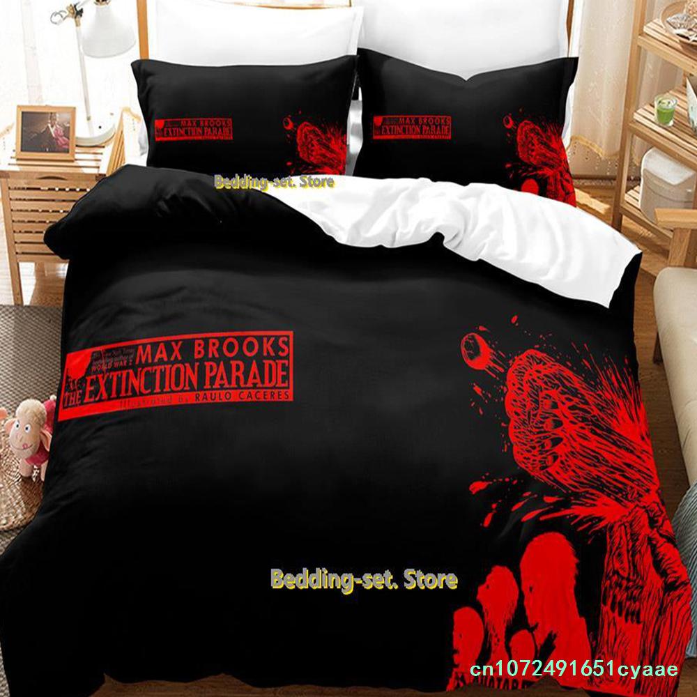 Comics Extinction Parade Bedding Set Cartoon Anime Three-Piece Set Adult Kid Bedroom Duvetcover Sets Lenol De Cama Casal