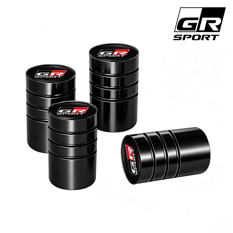 4Pcs Aluminum Alloy Tire Valve Caps Anti Leak Dust Cover Car Wheel Accessory For Toyota Hilux Corolla RAV4 Camry Highlander C-HR