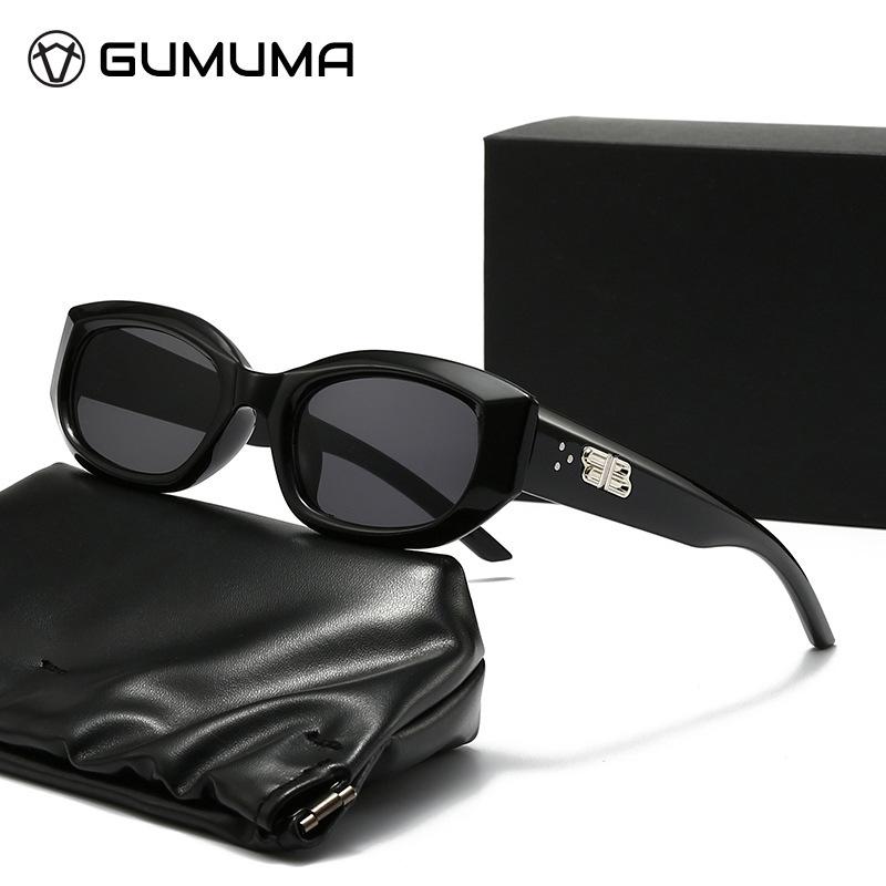 New glasses sunglasses GM rice nail cat eye sunglasses Veno fashion trendy women high sense Internet celebrity sunglasses