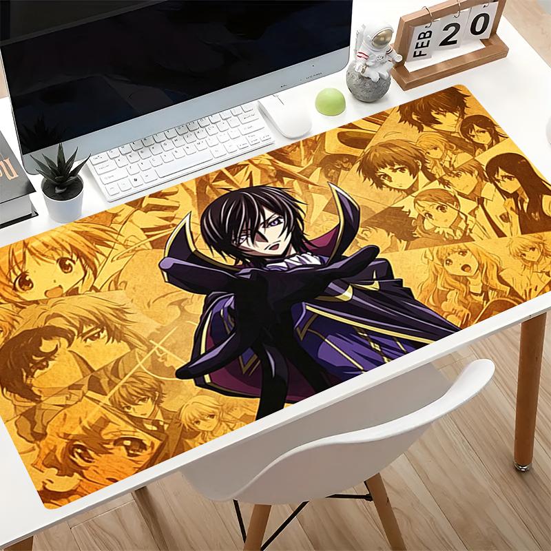 Anime podložka pod myš HD tisk Code Geass Kancelářský počítačový stůl Podložka Velká herní podložka pod klávesnici Protiskluzová herní podložka pod myš Dekorativní koberec