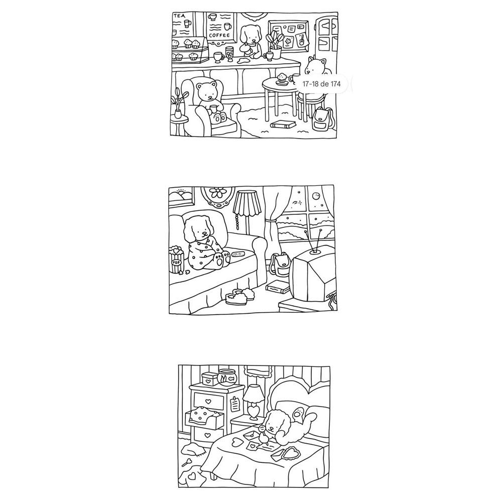1 Stück Cozy Days Malbuch Bobbie Goods Entspannende Malvorlagen für Erwachsene & Kinder