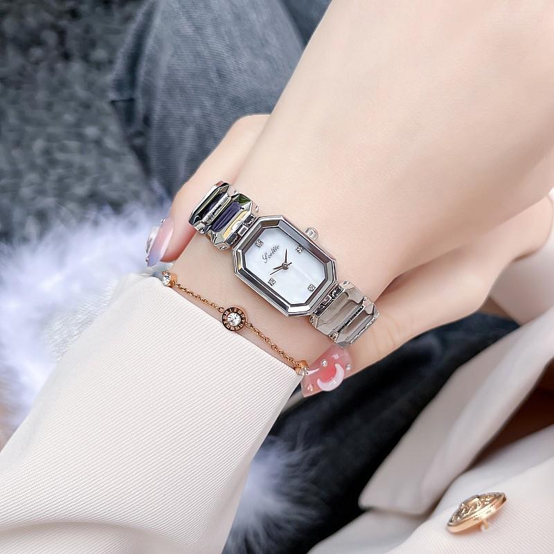 Fashion Ladies Watch Square Dial Watch Femininity Metal Strap Personalized Watch