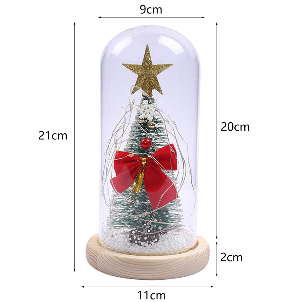 

Светодиодная новогодняя елочная гирлянда со стеклянным куполом, искусственная новогодняя елочная игрушка, работающая от батареек, рождественский подарок для детей