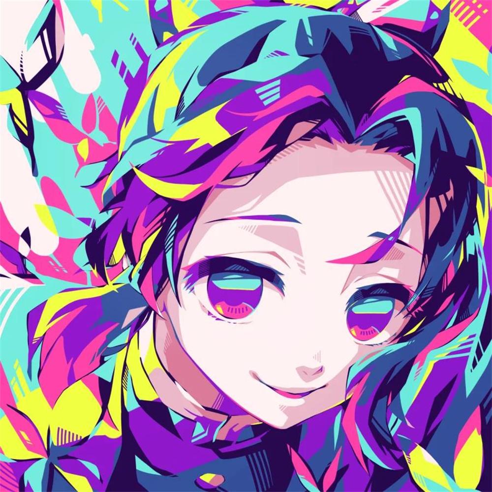 Resin 5D Diamond Painting Cartoon Anime Demon Slayer Embroidery Cross Stitch Kits Art Mosaic Drill Home Decor Gift