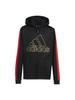 Polyester Knit Sweatshirt Hoodie Q3688 Red Size 150 Kids' Black/Vivid (HM9593)