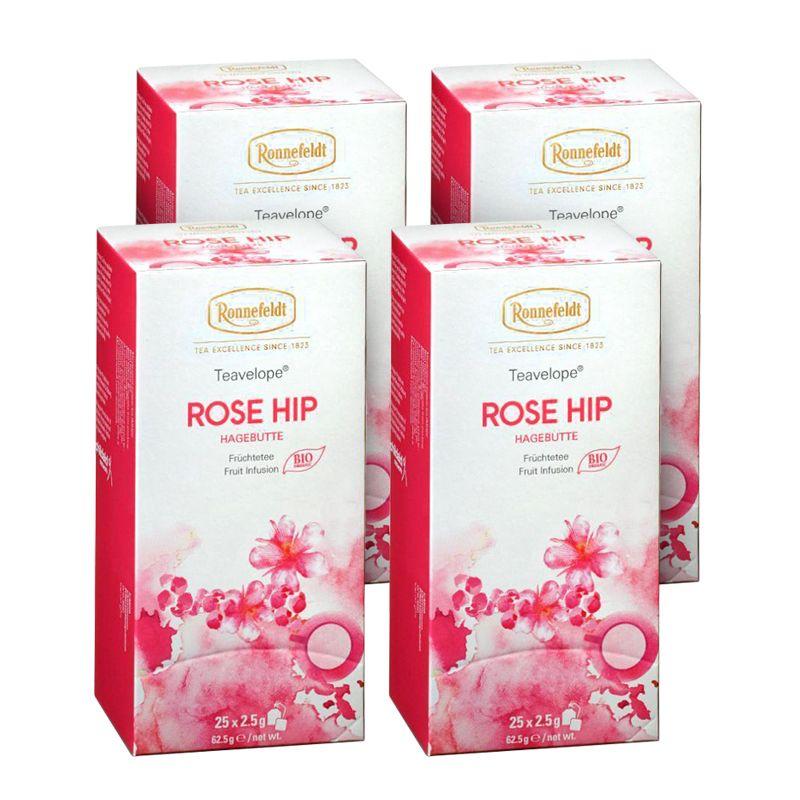 Ronnefeldt Rosehip Tea 25 Tea Bags x 4 Pack